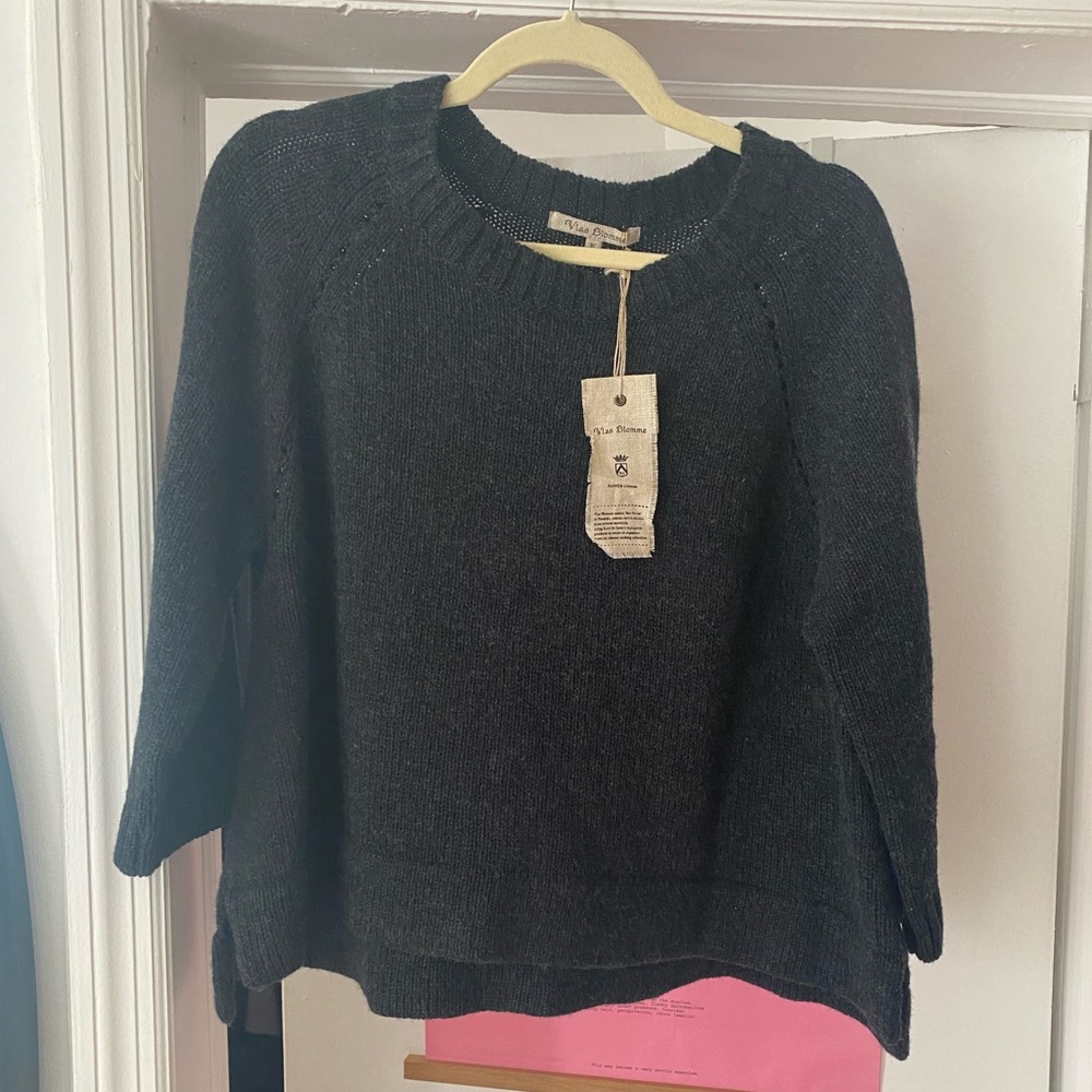NWT Vlas Blomme Wool Linen Blend Sweater